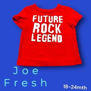 Joe fresh future rock legend hip toddler shirt 18-24mth